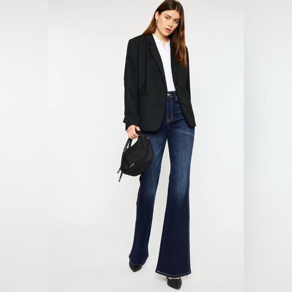 KanCan Dark Wash Luke high rise flare jeans SZ 9/28 - Picture 7 of 8